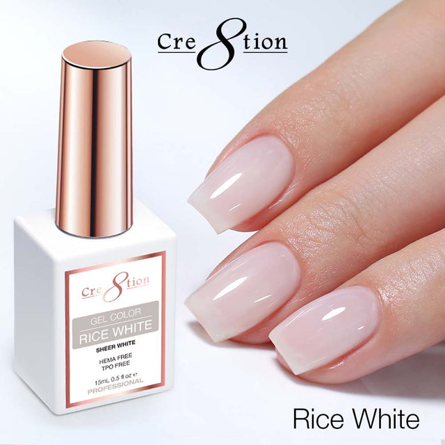 Cre8tion Rice White Gel 0.5oz